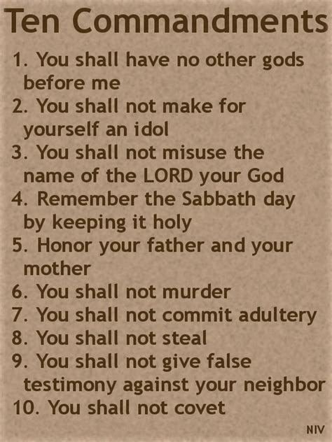 niv bible ten commandments